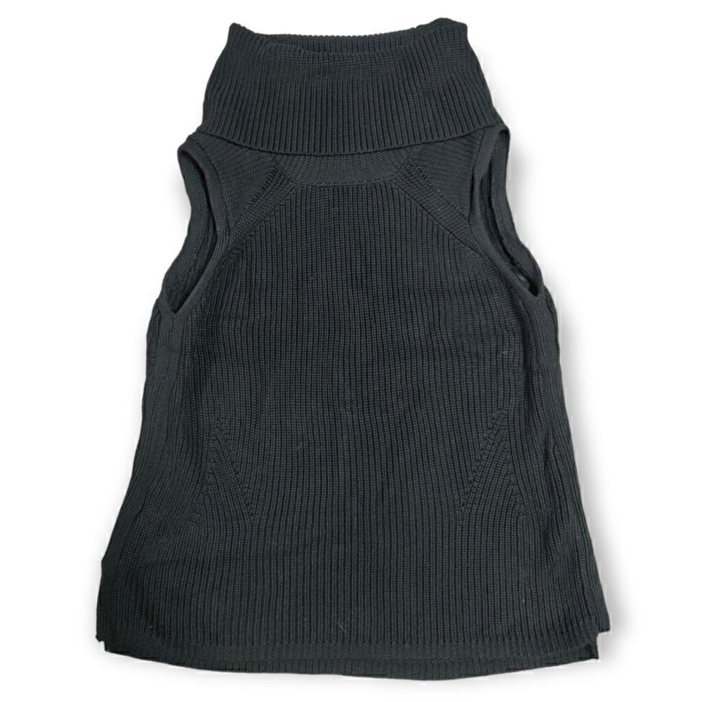 WHBM WHITE HOUSE BLACK MARKET Knit COTTON MODAL SWEATER VEST TOP Turtleneck  M/L